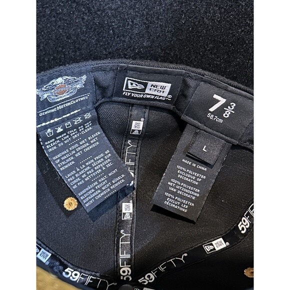 Harley Davidson New Era 59FIFTY Fitted Hat/Cap Size 7 3/8 - Picture 5 of 11